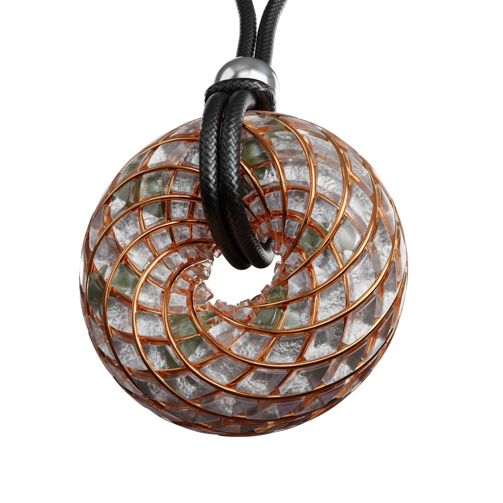 Moldavite & Angel Aura - iTorus iZ Crystal Toroidal Pendant - Image 12